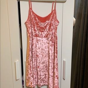 Light pink velvet dress